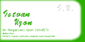 istvan uzon business card